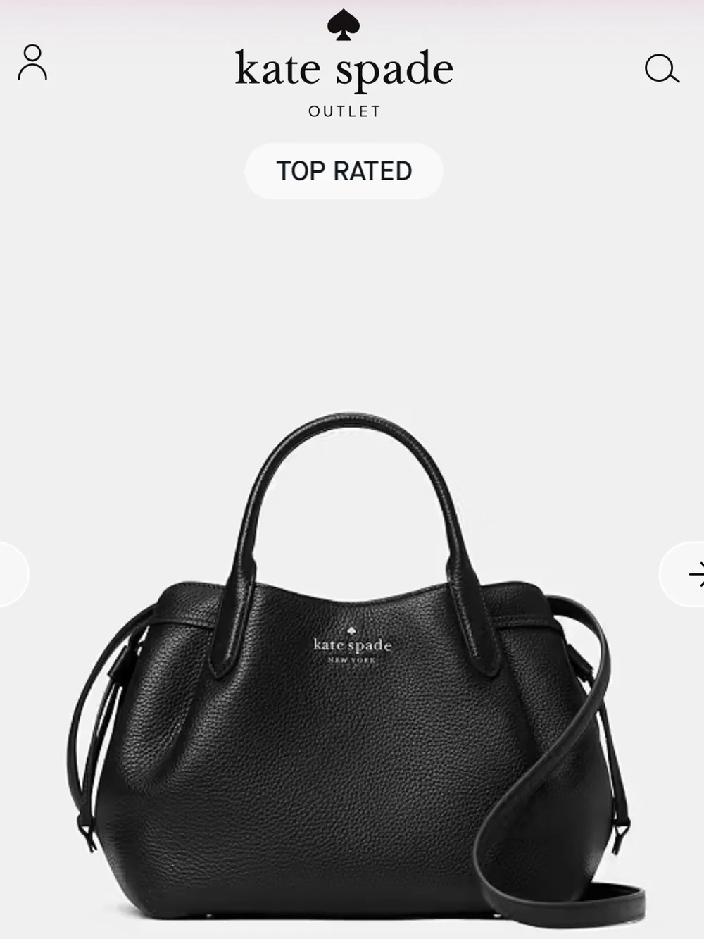 Kate Spade Black Pebbled Leather Dumpling Satchel Bag